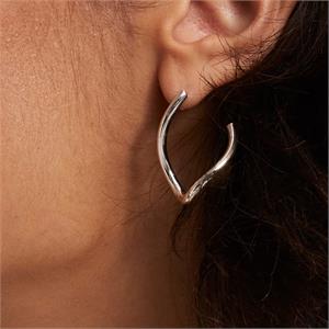 Phase Eight Large Silver Twist Drop Earrings